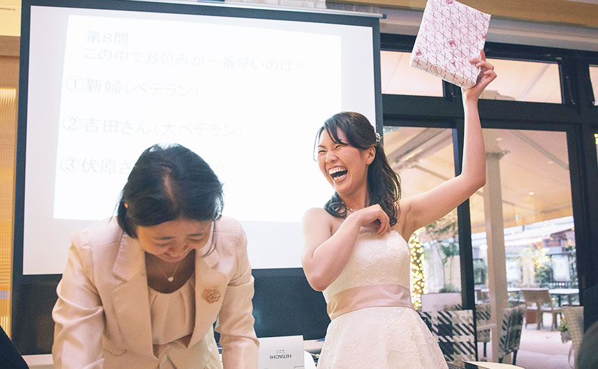 結婚式のお包み対決演出写真